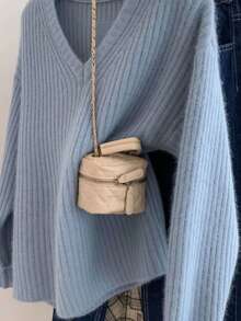 Women Sweaters - Blue - View 2