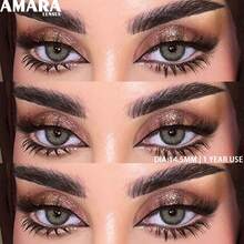 AMARA 1 Pair Brown Soft , Eye Makeup Beauty - Beautifying - 1 Year Lifespan, Suitable For Daily Wear, Perfect For Christmas/Valentine's Day - SERBIA-gRAY - View 3