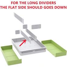 WSXC Silverware Drawer Organizer DIY Customize Expandable Utensil Tray For Kitchen Upgraded Flatware Cutlery Holders Adjustable Plastic Tableware Storage For Spatula Spoons Forks Knives Green - Green - View 3