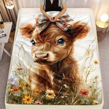 Cozy Highland Cow Print Throw Blanket - Soft, Reversible & Versatile For Couch, Bed, Office, And Outdoor Use - Perfect Gift Idea - Multicolor 15 - View 5