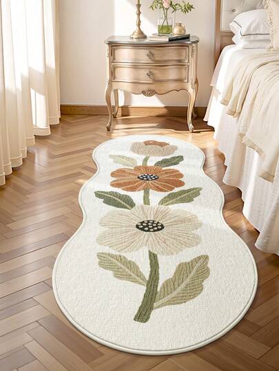 DAJIANG 1 pieza Alfombra de área vintage simple, alfombra pasillo con estampado floral, alfombra de cachemira con patrón de flores y hojas verdes, adecuada para baño, cocina, entrada, pasillo, mesita de noche, sala de estar, dormitorio, alfombra lavable, fácil de limpiar, alfombra de entrada antideslizante para dormitorio, Navidad, Acción de Gracias, Día de San Valentín, decoración navideña, decoración, alfombras decorativas, accesorios de baño, decoración de habitación