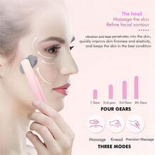 7 合 1 LED 美容棒、眼部美容仪、精华导入仪、面部和眼部按摩器、唇部美容仪、唇部保护器、改善眼袋/黑眼圈/唇纹、360°旋转便携式按摩器、节日礼物 - 彩色 - 查看 5