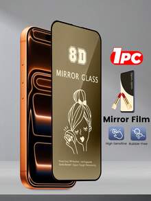 1pc High Definition Colorful Mirror Glass Screen Protector, Compatible With Iphone 17/17 ProMax/17 Pro/17 Air Series - Anti-Scratch High Quality Colored Film, Anti-Fingerprint, Mirror Screen Protector, Smartphone Accessory, Device Protection Screen Protection Essentials, Applicable To Daily Shield, Office, Home Daily Shield Office Home Phone Screen Protector Phone Accessories Waterproof Shockproof Anti-Fall Scratch Resistant - Gold - View 16
