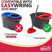 HOMEXCEL Mop Replacement Heads Compatible With O-Cedar EasyWring Spin Mops 6 Pack-Washable Microfiber Spin Head Refills-Easy Cleaning Mop Head Replacement - 白色 - 查看 6