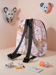 1pc Customized Pony Pattern Plaid Backpack, Can Be Customized According To Your Unique Design, Suitable For Children And Teenagers, Print Your Own Name Or Print Your Sister And Classmates' Names As Gifts