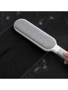 1pc, Reusable Lint Brush, Double-Sided Hair Removal Brush, Manual Electrostatic Sticky Lint Hair Dust Brush, Carpet Hair Remover Brush For Clothing, Sofa, Furniture, Bedding, Cleaning Tool, Vacuum Cleaner Attachment And Brush Plush Party Autumn Fall Halloween - Grey - View 8