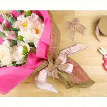 10pcs Versatile Burlap Bow Decorative Accessories, Gift Box Decor, Gift Wrapping Decoration, Suitable For Holiday Decor, Party Decor, Gift Packaging Decor, Bouquets, Wedding Favors - one-size - View 5