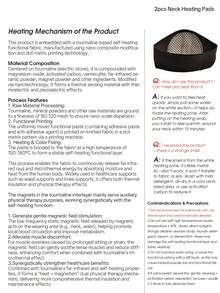 2个磁性颈部加热垫，配有可调节透气条，用于放松肌肉，电气石和磁性材料填充，自发热系统，中号颈部支撑和护理，家用磁疗放松，舒适保暖