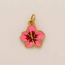 1pc Summer Cute High-End 3D Pendant, Sweet And Stylish High-End Design, 18K Gold PVD Coating, Stainless Steel Material, Waterproof And Fade-Resistant, Suitable For DIY Jewelry Making Such As Bracelets, Anklets, Necklaces, Body Chains, Etc. - Multicolor - View 14