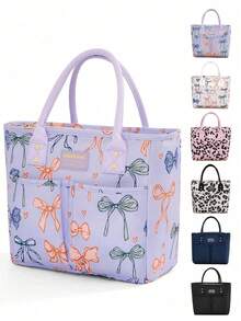 حقيبة غداء كبيرة السعة بتصميم أنيق، صندوق غداء محمول مقاوم للتسرب مع حامل زجاجة ماء جانبي، حقيبة غداء معزولة متعددة الألوان كلاسيكية، حقيبة أم، حقيبة مواصلات، حقيبة لياقة بدنية يومية، حقيبة نزهة، حقيبة معزولة مقاومة للماء عبر الجسم، ضروريات العودة إلى المدرسة، حقيبة لوازم مدرسية، حقيبة غداء للعمل، حقيبة معزولة للنساء، اكسسوارات نزهة، حقيبة صندوق غداء مدرسي معزول للنساء والرجال للنزهة للمدرسة هدايا للنساء