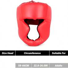 Boxing Helmet Leather Karate Muay Thai Sanda Training Adult Children Head Protection Gear Taekwondo Helmet Full Coverage Thickened Unisex - Multicolor - View 7