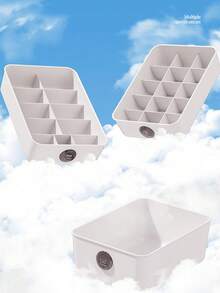 1pc Thickened Fragrance Lingerie Storage Box, Underwear & Socks Organizer, Closet Storage Box, 3-In-1 Wardrobe Intimate Clothing Organizer With Compartments And Lid