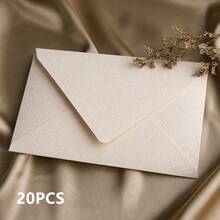 10/20/50/100 piezas Sobres con textura de lino blanco, sobres para invitaciones de boda, sobres para empaquetar tarjetas/cartas/postales con pegatinas de sello de cera - Blanco - Ver 11
