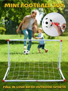 Kid's Large Size:120cm /Mini:56cm Football Goal Set - Backyard Indoor Tennis Door Set And Pump Ball Set - Portable Folding Youth Football Goal Kit - Perfect Children's Toy Football Door Set,Portable Stackable Football Set,Parent-Child Interactive Game,Boys' Sports Competition