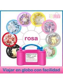 Inflador de globos eléctrico, soplador de globos, inflador de globos multifunción, inflador de globos portátil, inflador de globos, inflador de globos eléctrico, bomba eléctrica, inflador de globos, inflador de globos eléctrico portátil de doble boquilla, bomba de aire eléctrica para inflar globos, herramienta que puede inflar dos globos al mismo tiempo, fácil de usar, fácil de transportar, suministros para fiestas, adecuado para fiestas, bodas, regalos, Navidad, decoraciones de Halloween (rosa rojo) - Rosa Roja - Ver 10