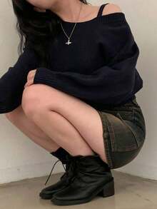 Women Sweaters - Navy Blue - View 8