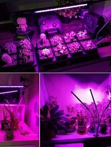 LED Plant Growth Light, Indoor Plant Grow Light, Red & Blue Dual Spectrum, Flexible Gooseneck, USB Powered, Adjustable Plant Lamp, Greenhouse Growing Light, Ideal For Desk Plants, Flowers, Potted Plants, Succulents, Seed Germination (Charger Not Included) - Multicolor - View 2