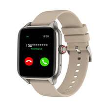 1pc Unisex Full Touch Screen Everyday Wear Watch, Silicone Strap & Zinc Alloy Case, Displays Time, Date, Alarm, Music, 1.44 Inch, Holiday Gift