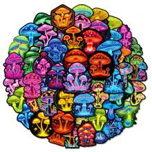 56张酷炫蘑菇涂鸦贴纸创意植物卡通贴花DIY行李箱手机吉他滑板冰箱杯子派对礼物 - 彩色 - 查看 1