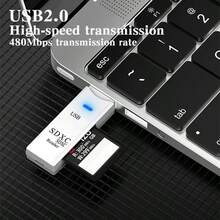 迷你高速二合一多功能读卡器，USB 3.0 Micro SD/TF 卡闪存驱动器适配器 - 彩色 - 查看 6