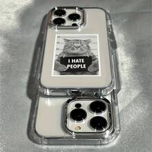 Gatos no les gustan a los humanos.Este estuche de teléfono está diseñado para modelos de for  13, 12, 11, 16 Pro Max, 15 Pro y 14 PLUS, con absorción de impactos y propiedades antideslizantes.Es ligero con un diseño nuevo de moda y está hecho de TPU de alta calidad para la protección.Un regalo ideal para los gatos. - Color 1 - Ver 4
