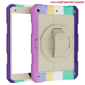 1pc Rotating Turntable Silicone+PC Tablet Case Compatible With IPad 7th/8th/9th Gen 10.2 2019/2020/2021 Case With Stand Hybrid Shockproof Scratch-Proof Case Heavy Duty Solid Military-Grade Case Compatible With IPad Air2/Pro/4th/5th/6th Gen 9.7 Inch 2014/2018/2024 With 360 Stand-Rotating Handle-Shoulder Strap Hand Strap