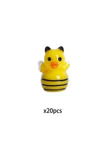 20/10 Piezas - Mini figuras de resina de abejas y patos, Mini figuras de resina de patos, Pequeñas figuras de animales de resina, Pequeños patos de abeja, Pequeño set de figuras de resina de patos, Decoraciones en miniatura de regalo para jardín, paisaje, casa de muñecas, macetas, Pequeñas miniaturas de abejas y figuras en miniatura para decoración de jardín, paisaje, casa de muñecas, macetas - Multicolor - Ver 8