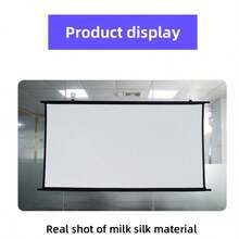 GAINVANE Väggmonterad projektionsduk utan borrning, lämplig för hemmabio, bärbar projektionsduk med hög upplösning, smart installationsdesign - kompatibel med olika projektorer, tillämplig i vardagsrum, sovrum och möten på kontoret (ingen extern strömförsörjning krävs)