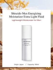 Shiseido Men's Energizing Moisturizer | 100ml, Extra Light Fluid & Refreshing Hydration - Clear - View 1