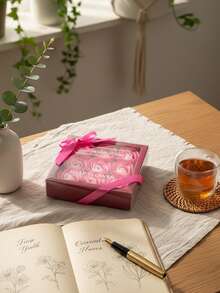 1 Pack, Rose Soap Flower Gift Valentine's Day Gift For Girlfriend Wedding Gift Simulation Soap Flower Box Set Creative Gifts - Multicolor - View 5