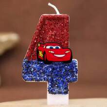 Cartoon Digital Candles Cars Party Birthday Cake Topper Car Racing Kids Birthday Cake Decoration Supplies - one-size - View 4