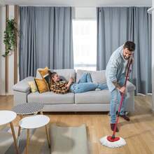 4 Pack Mop Replacement Heads For O-Ceda EasyWrin Spin Mop, Microfiber Spin Mop Refills, Easy Cleaning Mop Head Replacement - MàuC - Xem 6