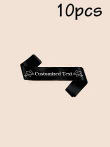 1/2/5/10/20/40/80pcs Customized Party Sashes With Text, Personalized Logo Text Sashes, Bride-To-Be Sashes, Bachelorette Party Sashes - White - View 13