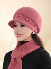 1顶女士冬季保暖加厚针织帽，适合中老年女性、婆婆等日常佩戴。 - 針織帽 - 查看 16