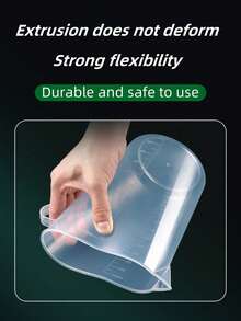 1pc Precision Graduations Plastic Measuring Cup | Heat-Resistant & Easy-To-Clean DesA-Free - Perfect For Baking & Cooking - Measures Liquids & Dry Ingredients In Milliliters - Practical Kitchen Gadget