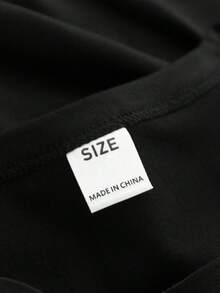 1pc Girls Eid Mubarak Theme Ruffle Sleeve Dress, Cartoon Girl Print, Soft Fabric, Suitable For Festivals And Daily Wear, Spring/Summer - Black - View 4