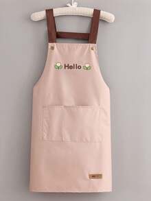 1 buah Celemek Barista Tahan Air Dua Sisi Motif Beruang NICE Warna Polos, Cocok untuk Rumah, Dapur Luar Ruangan, dan Industri Katering, Pakaian Kerja Motif Bunga - HALO - View 20