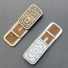 eyekan EDC Magnetic Fidget Slider Toy, Metal Mechanical Clicker Stress Relief Toy, 3-Layer Alloy Push Card With Lucky Cat Design - Multicolor - View 4