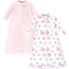 Hudson Baby Saco de Dormir Unisex de algodón de Manga Larga para bebé, Saco de Dormir, Manta(12-18 Meses Floral rosa básico.) - Multicolor - Ver 2