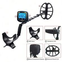 Treasure Hunter GX850 11英寸线圈专业金属探测器，带指针式定位器，地下防水黄金探测器，高灵敏度850 - GX-850 - 查看 3