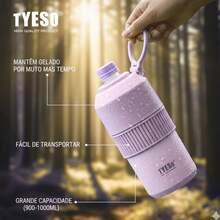 TYESO 900-1000/350-680 Ml Thermal Bottle, Available In Two Sizes. Keeps Drinks Cool Inside, Maintaining The Temperature Of Hot Or Cold Beverages For Up To 24 Hours. Ideal For Physical Activities, Sports, Work, School, Birthday Gifts, And Christmas Presents. - Roxo - 查看 2