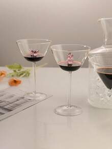 Rose Flower Red Wine Glass, Luxury High-End Home Use Wine Glass, Champagne Flute, Sparkling Wine Glass, Wine Accessories, Gift For Valentine's Day - Multicolor - View 9