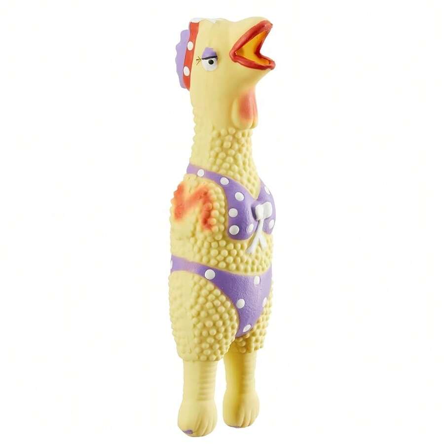 Outward Hound By Charming Pet Squawkers Henrietta Latex Squeaky Rubber Chicken Dog Toy, Funny Interactive Holiday Toy For Dogs, Small Size,Small,Henrietta - 亨麗埃塔 - 查看 1