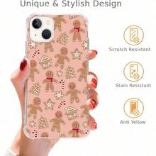 YFunda para telefono de pan de jengibre de Navidad compatible con iPhone 14 bonita funda de telefono festivo de Navidad para iPhone 14 moderna funda de TPU - navidad de pan de jengibre - Ver 2