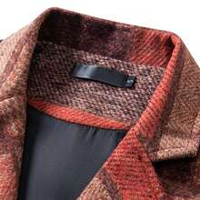 New Vintage Patchwork Lapel Men's Suit Vest - Orange - View 4