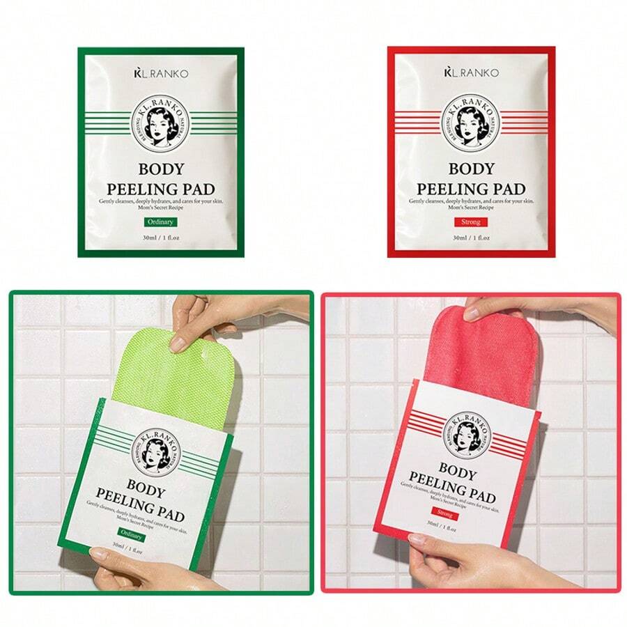 8片装身体去角质棉片，强效/普通型可选，温和去角质清洁，深层补水保湿护理身体肌肤，每盒8片（单片包装可选） - 彩色 - 查看 1