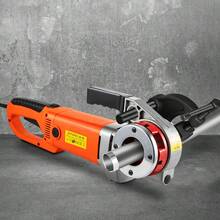 Enhebrador de tubos eléctrico, máquina de roscado de tubos de 2300 W con 6 troqueles de 1/2"-2", máquina de roscado de tubos de mano de 110 V con motor de cobre, kit de roscado de tubos eléctrico portátil con estuche de transporte - Naranja - Ver 9