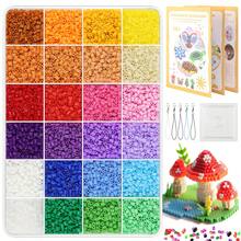 24 Color Fuse Bead Kit, 9600pcs+/38400pcs+ Box Set, Multiple Patterns Refer To Instructions, Keychain Rings, Pegboard, Birthday, Graduation, Valentine's Day, Christmas Party Gifts, 2.6mm Fuse Bead Refill Packs In Assorted Colors - 2.6mm Puzzle Beads - View 13