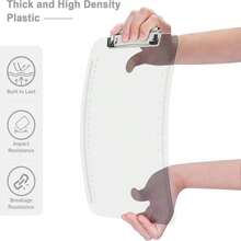 Piasoenc Plastic Clipboards, Translucent Ruler Clip Board With Low Profile, Office Supply, School Supplies, Letter Size 9 X 126 Inches,Pink - ColorB - 查看 4