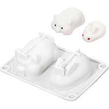 双排小猪兔子手工皂模具 DIY滴管模具 3D立体卡通硅胶皂模具 - 彩色 - 查看 9